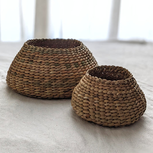 twined baskets woven from imisi reed