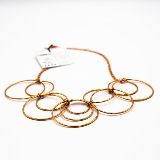 BEVERLY SMART Necklace Collier à anneaux multiples en cuivre recyclé