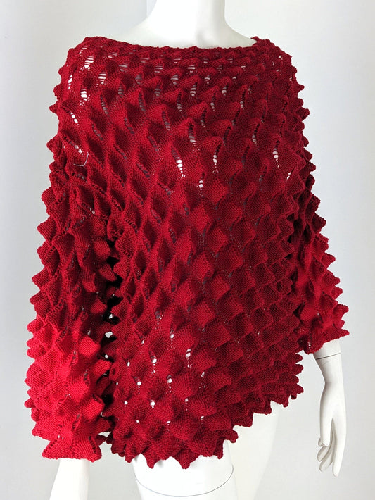 BEVERLY SMART tricots PIQUES Pull Tricoté à la Main en Coton 4 Fils avec Effet 3D