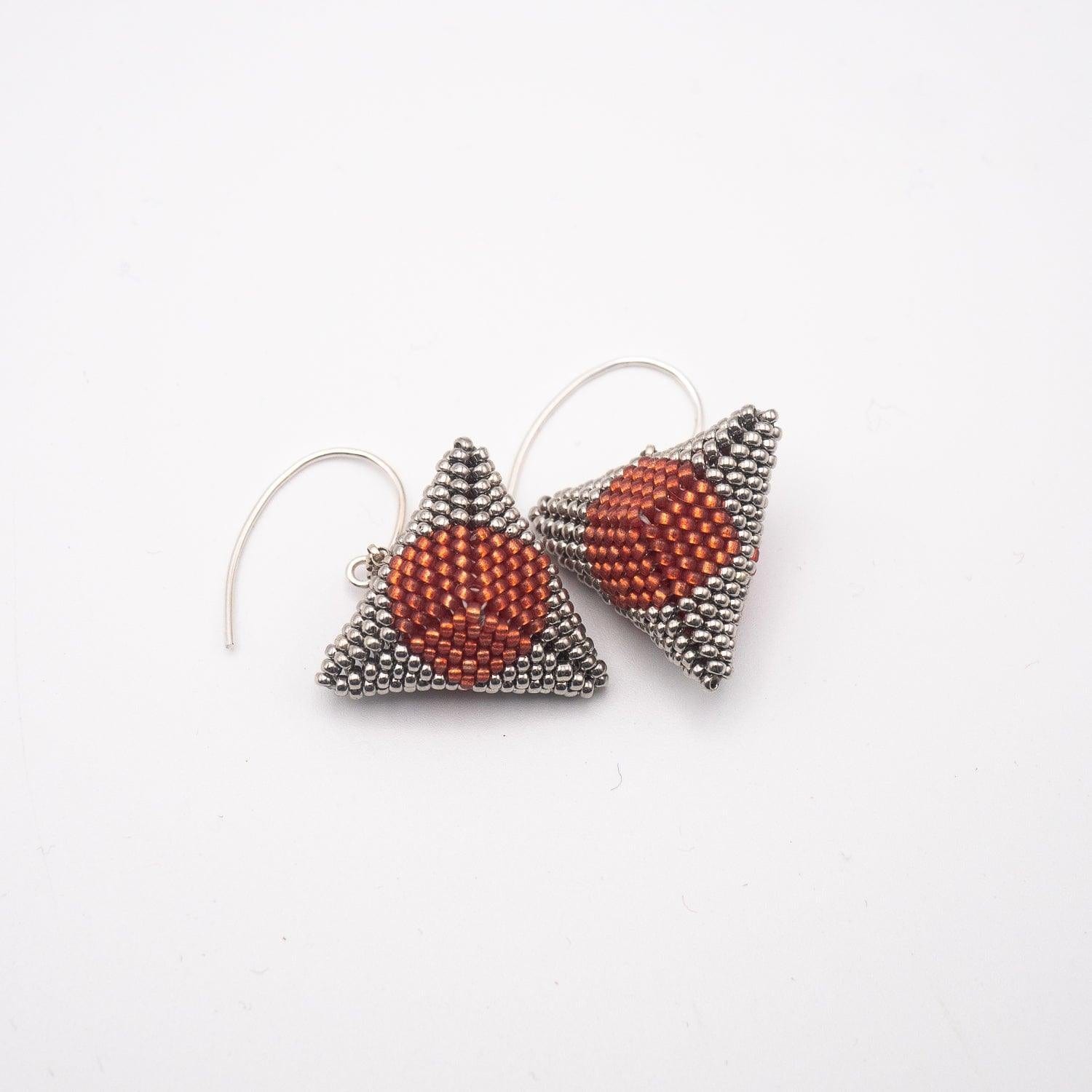 BEVERLY SMART Pendantes argent/rose Boucles d'oreille LES 12 APOTRES en perles de rocaille japonaises