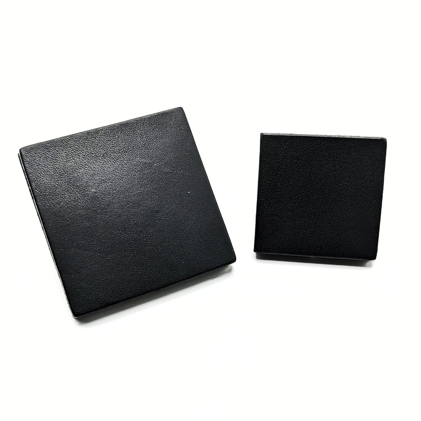 BEVERLY SMART Rings Noir mat / Carrée / Petite Bagues contemporaines en cuir