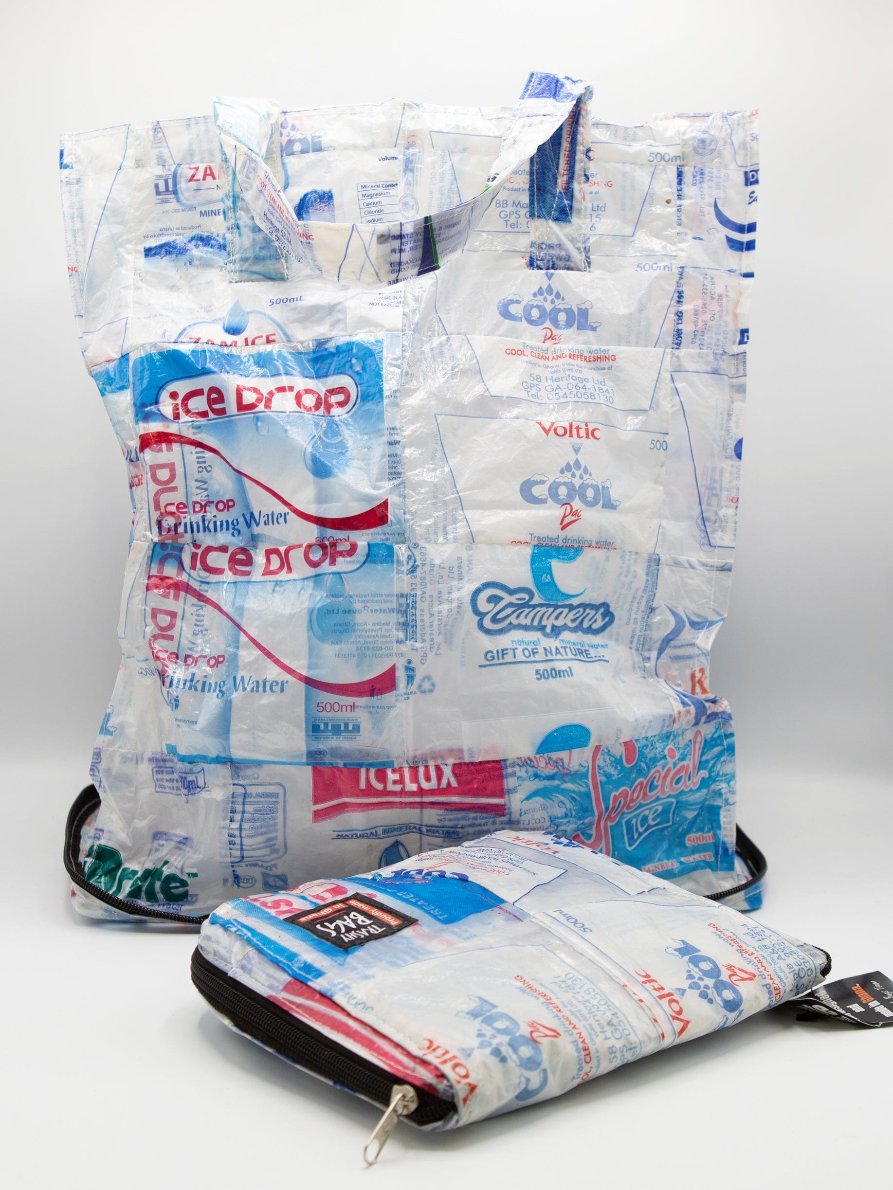 BEVERLY SMART Sacs Trashy Bags - sacs écologiques recyclés à partir de sachets d'eau potable