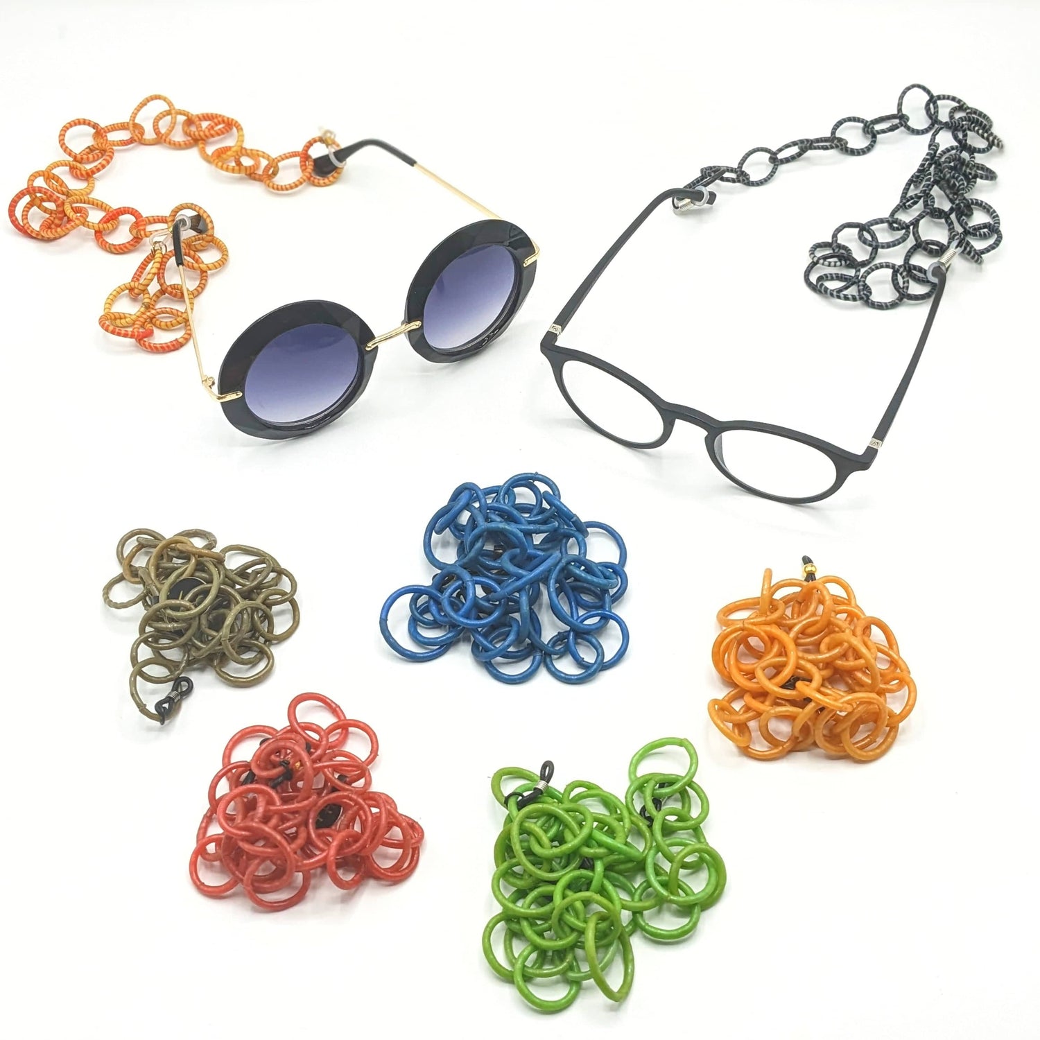 BEVERLY SMART Sautoirs Chaine de lunettes à maillons en tongs recyclées