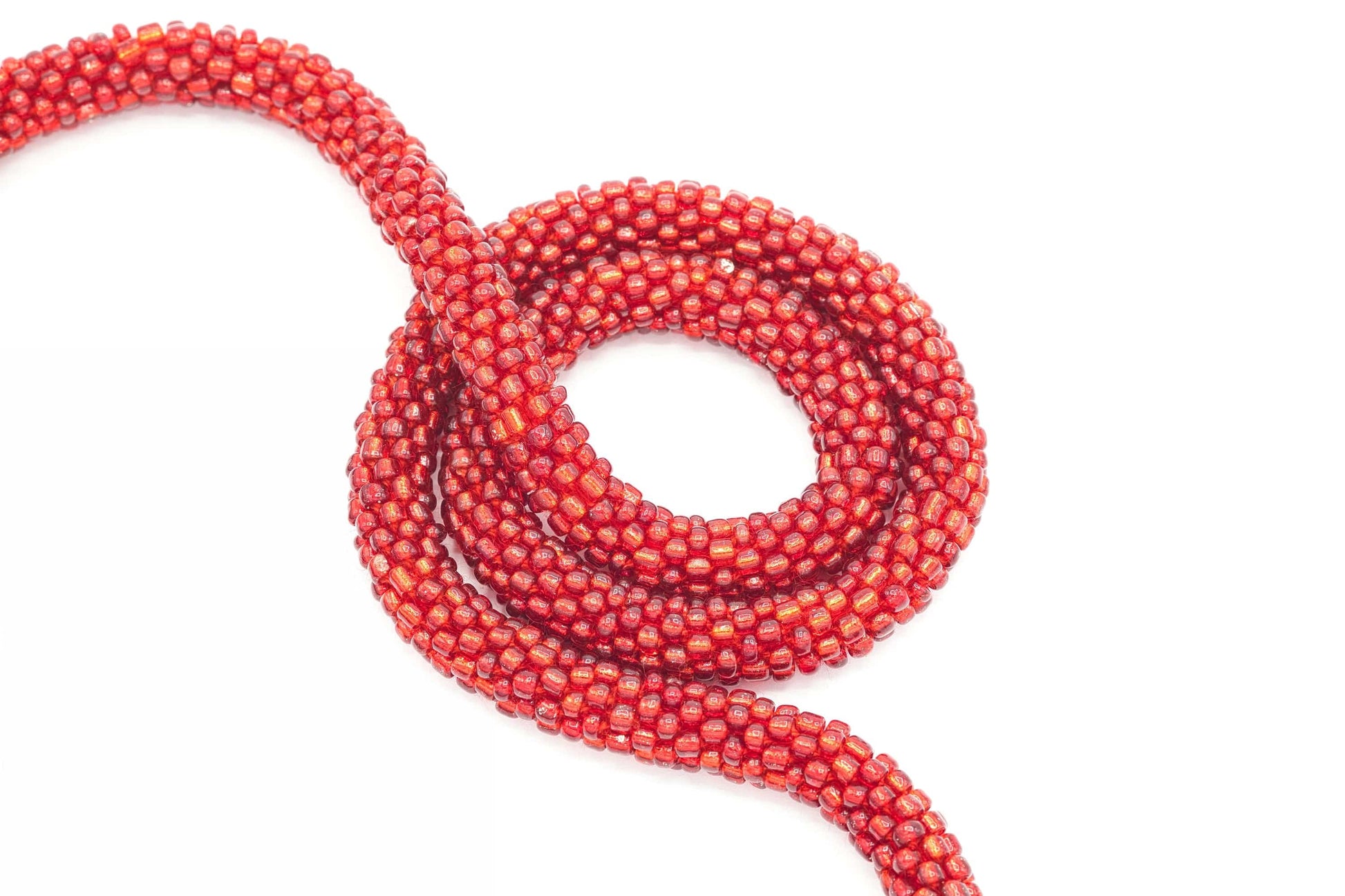 BEVERLY SMART Sautoirs Opéra 70cm / Rouge Collier tube tissé en perles de verre, opéra, rope ou xxl