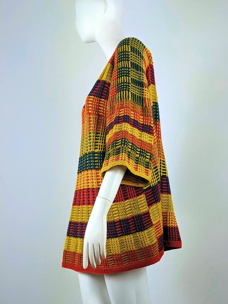 BEVERLY SMART tricots WEAVE, tunique tricoté main, motif tissage, en 4 couleurs